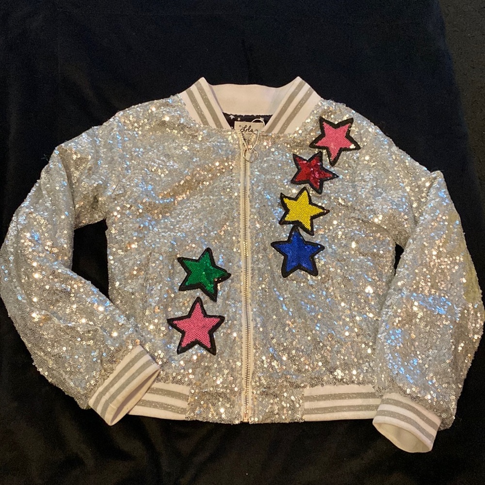 Cool unicorn sequin jacket Size 12